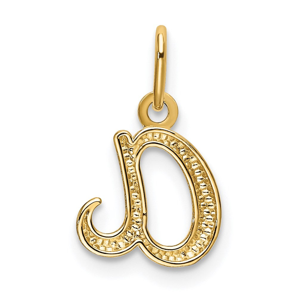 14K Gold Lowercase Initial "a" Pendant - Charlie & Co. Jewelry