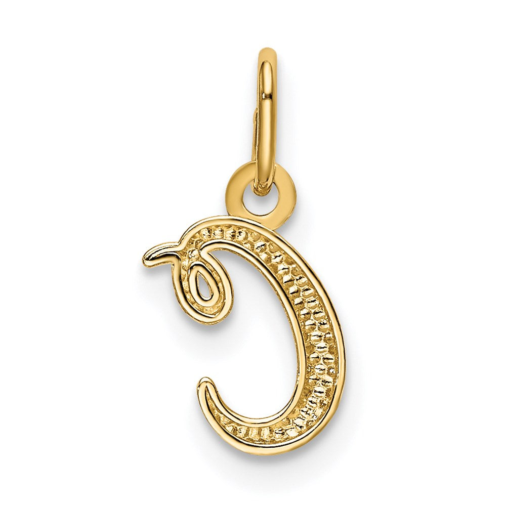 14K Gold Lowercase Initial "c" Pendant - Charlie & Co. Jewelry