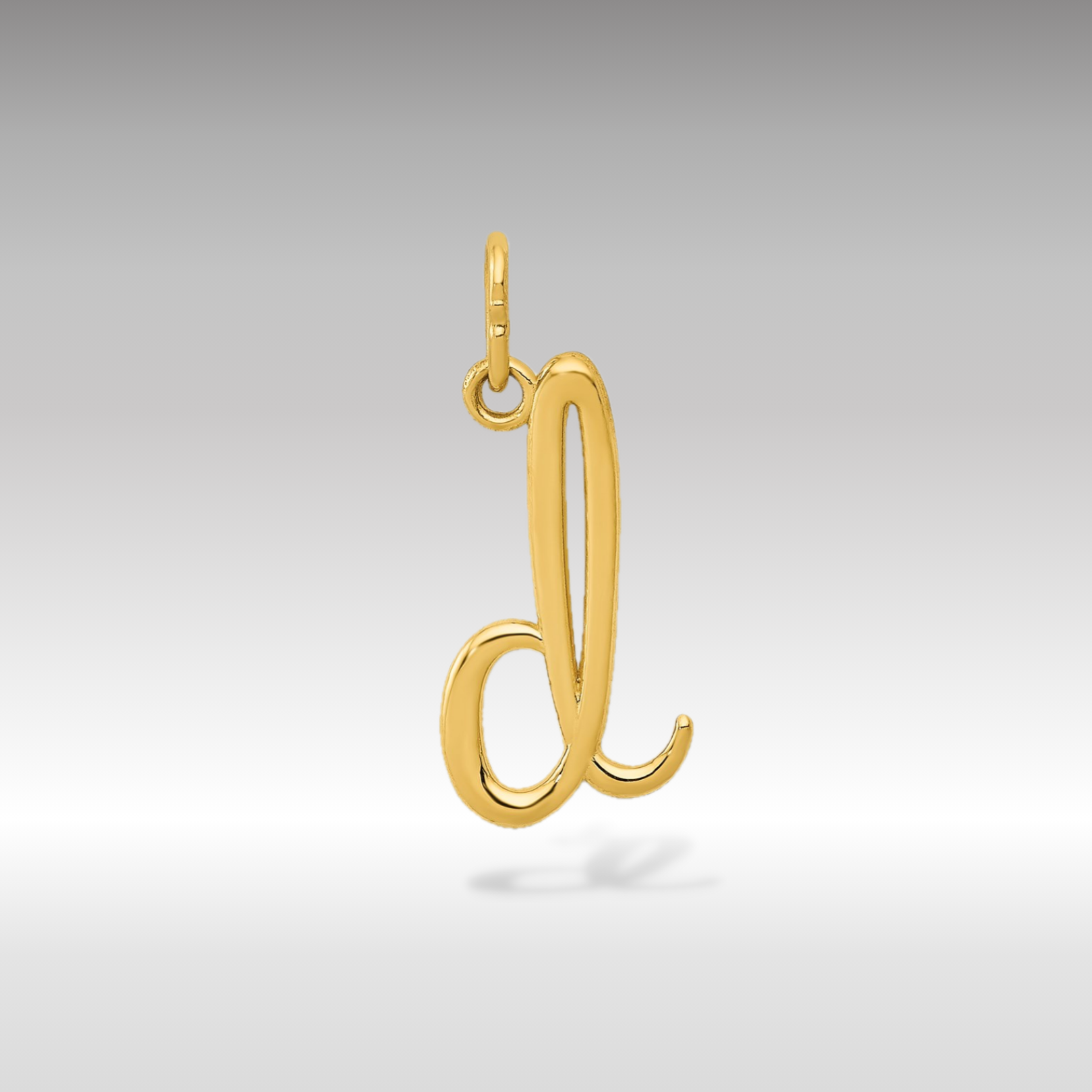 14K Gold Lowercase Initial "d" Pendant - Charlie & Co. Jewelry