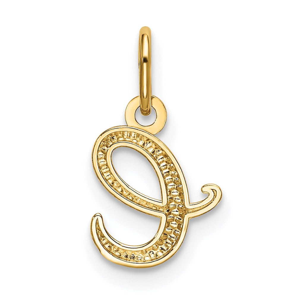 14K Gold Lowercase Initial "e" Pendant - Charlie & Co. Jewelry