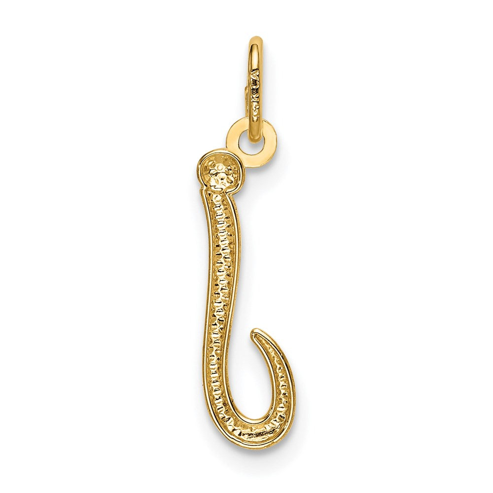 14K Gold Lowercase Initial "j" Pendant - Charlie & Co. Jewelry