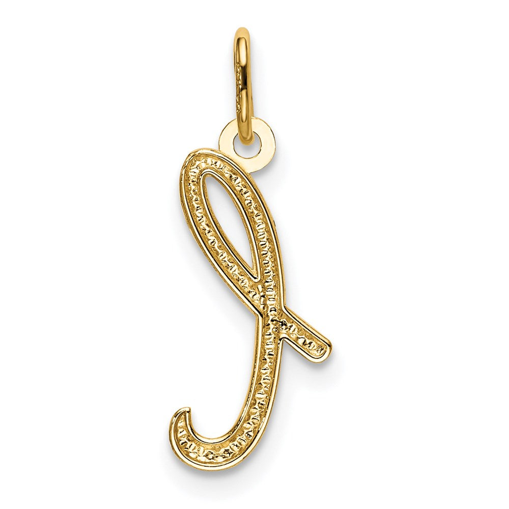 14K Gold Lowercase Initial "L" Pendant - Charlie & Co. Jewelry