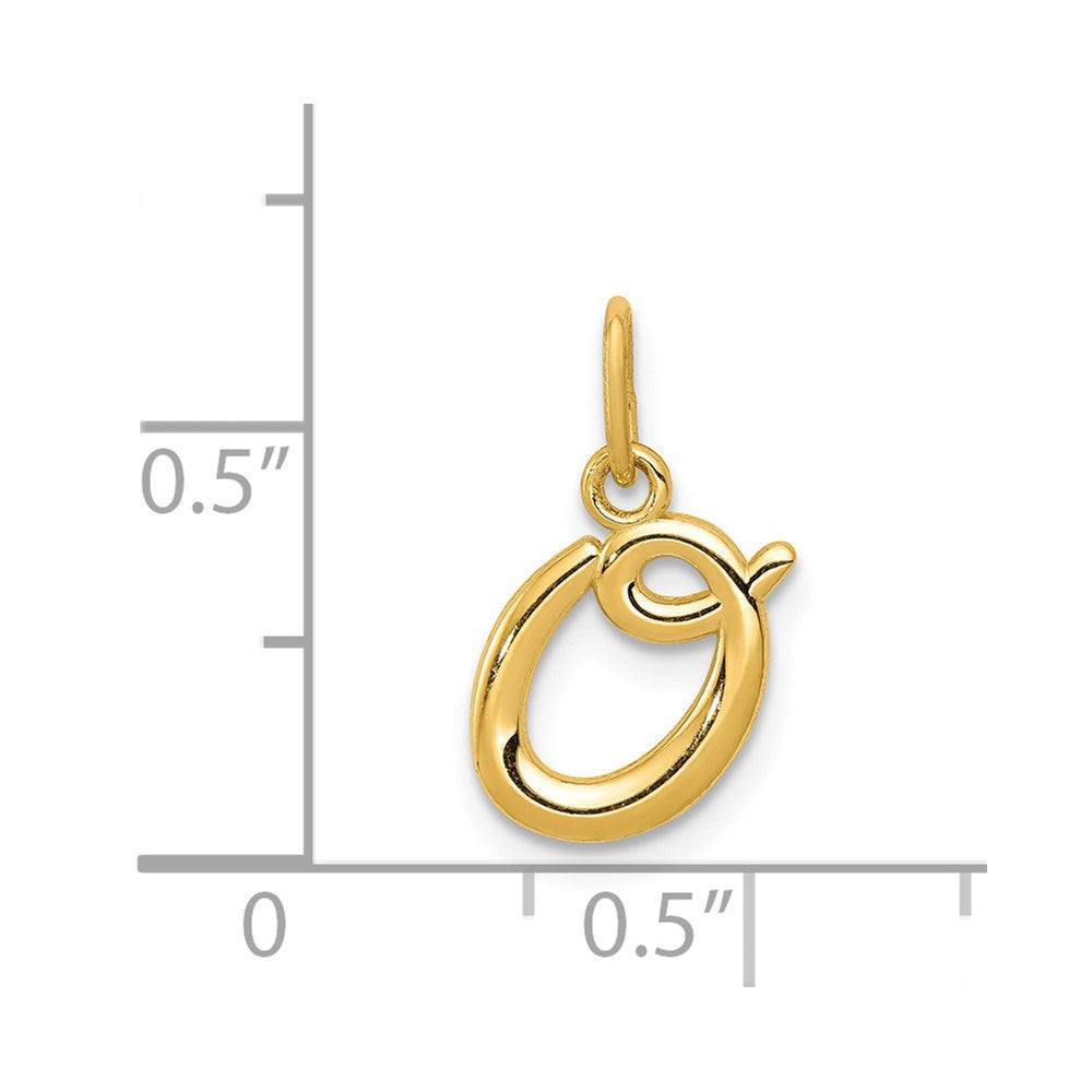 14K Gold Lowercase Initial "o" Pendant - Charlie & Co. Jewelry