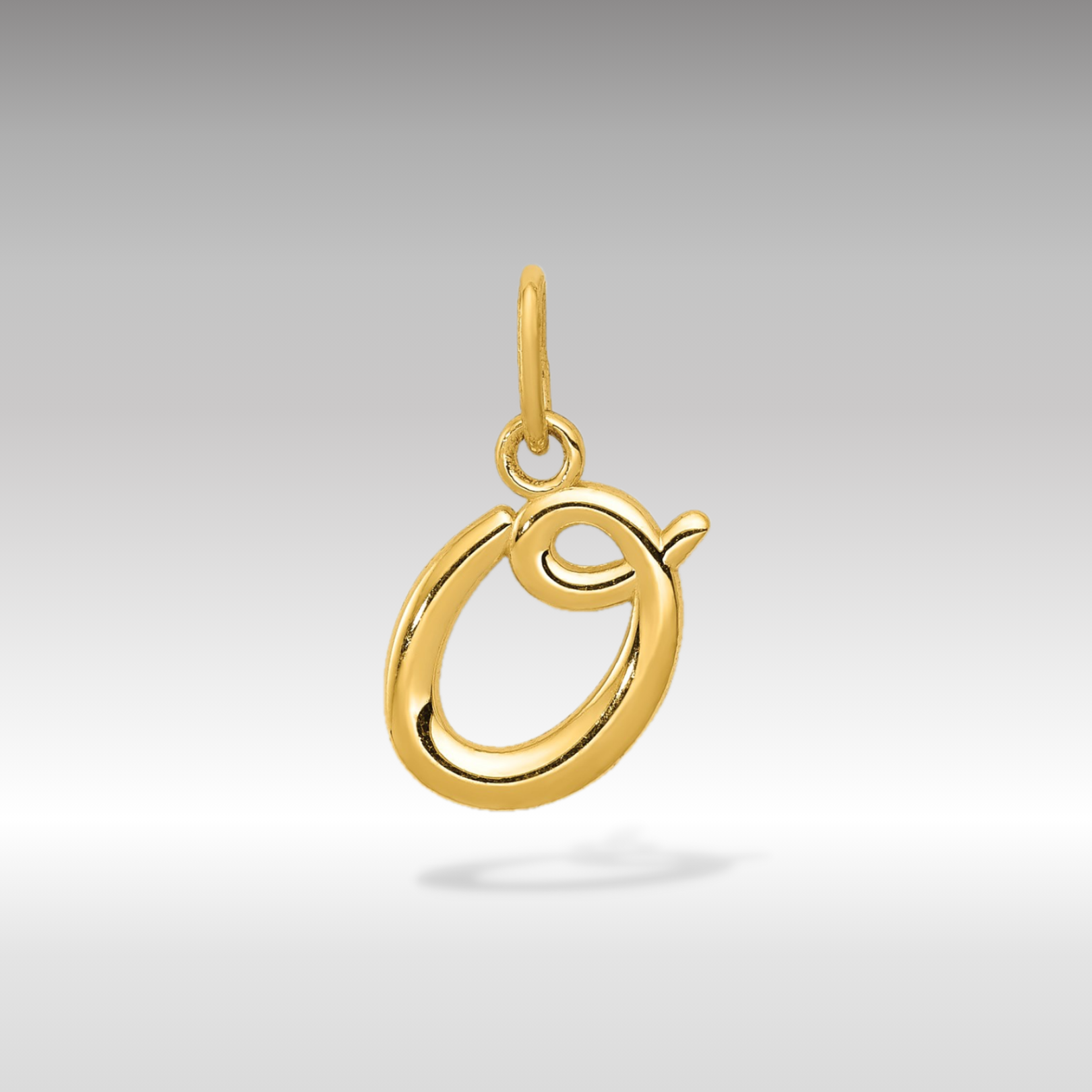 14K Gold Lowercase Initial "o" Pendant - Charlie & Co. Jewelry
