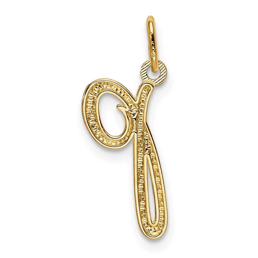 14K Gold Lowercase Initial "p" Pendant - Charlie & Co. Jewelry