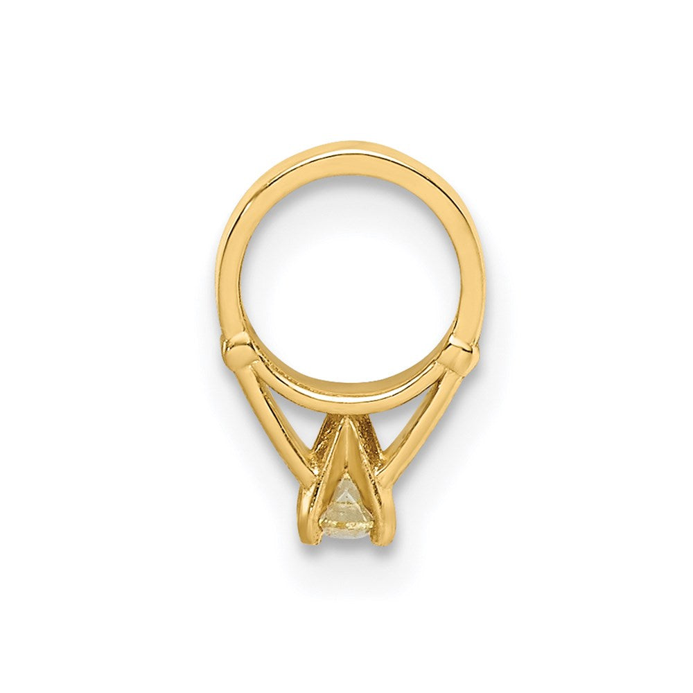 Charlie & Co Jewelry | 14k 3d Ring With Yellow Cz Charm - Model YC1332