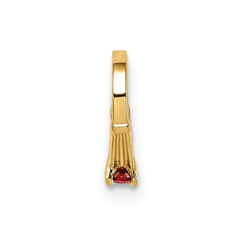 Charlie & Co Jewelry | 14k 3d Ring With Red Cz Charm - Model YC1333