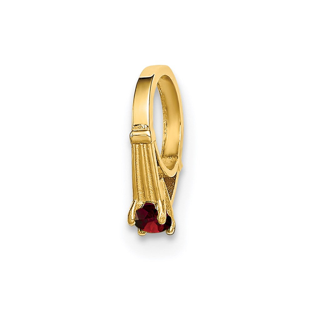 Charlie & Co Jewelry | 14k 3d Ring With Red Cz Charm - Model YC1333