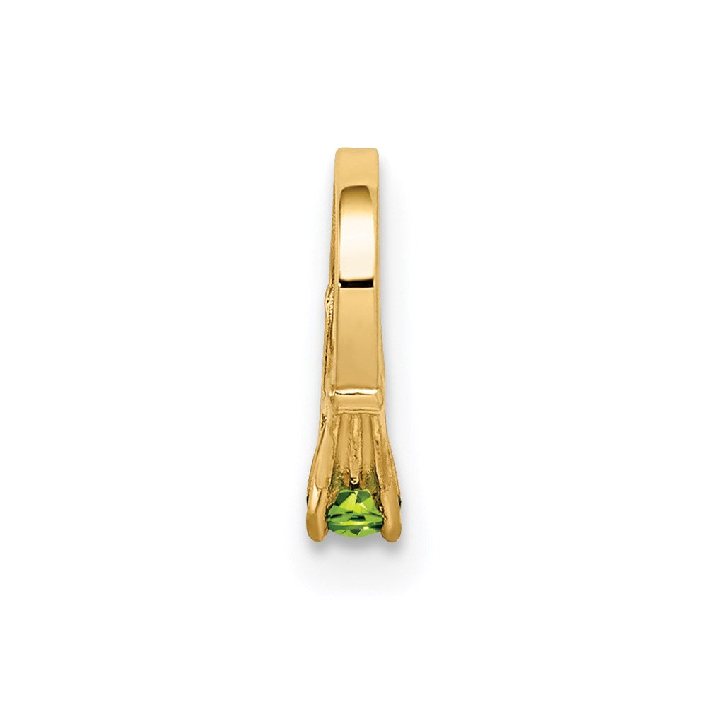 Charlie & Co Jewelry | 14k 3d Ring With Light Green Glass Stone Charm - Model YC1338