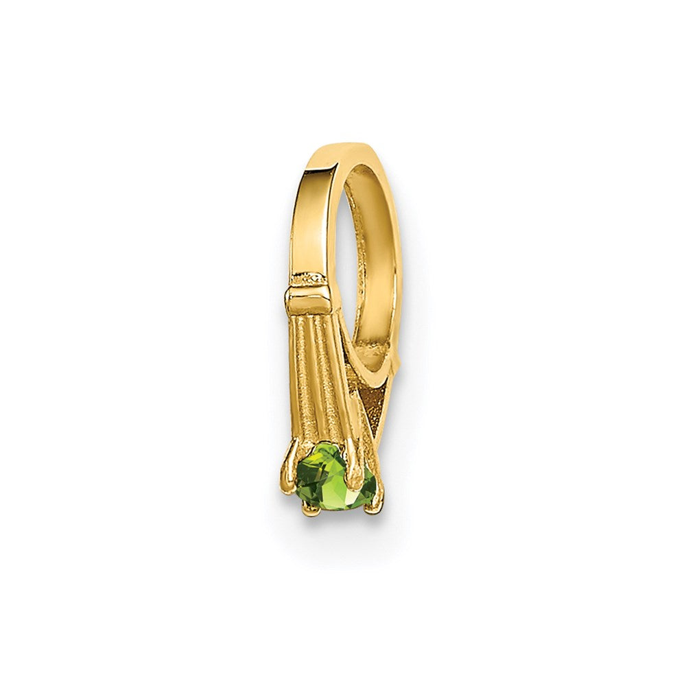 Charlie & Co Jewelry | 14k 3d Ring With Light Green Glass Stone Charm - Model YC1338