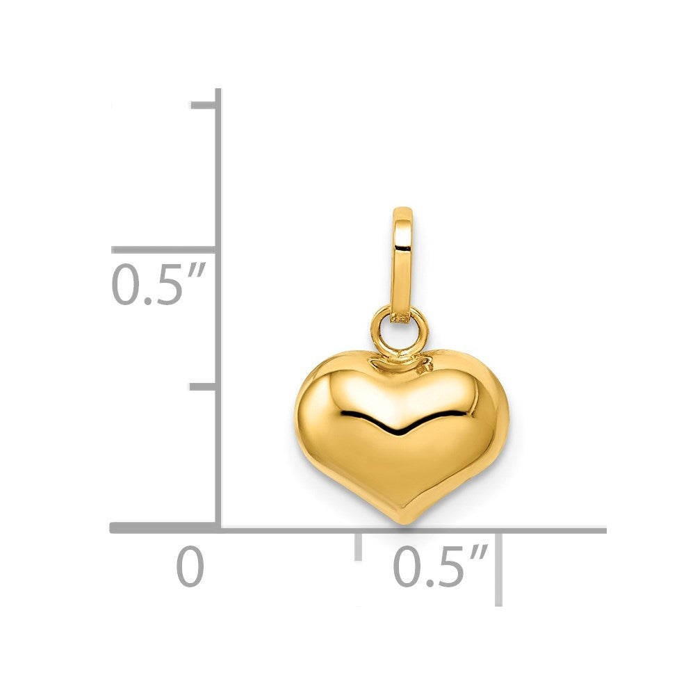Charlie & Co Jewelry | 14k Polished Puffed Heart Charm - Model YC1383
