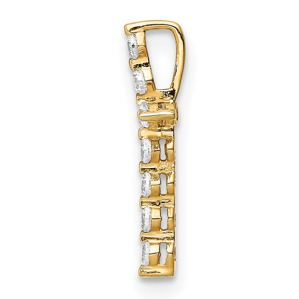 Charlie & Co Jewelry | 14k Cz Cross Pendant Chain Slide - Model YC1403