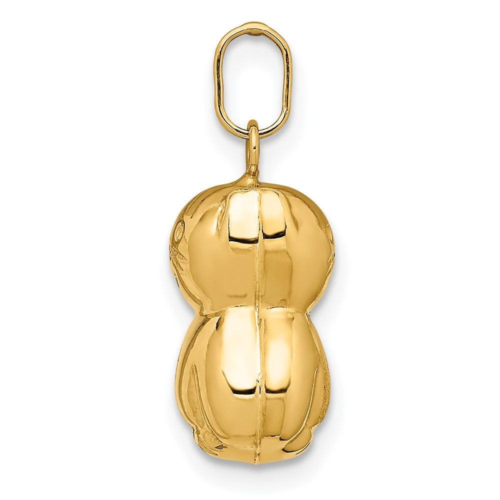 14K Gold Satin and Polished 3D Cat Pendant - Charlie & Co. Jewelry