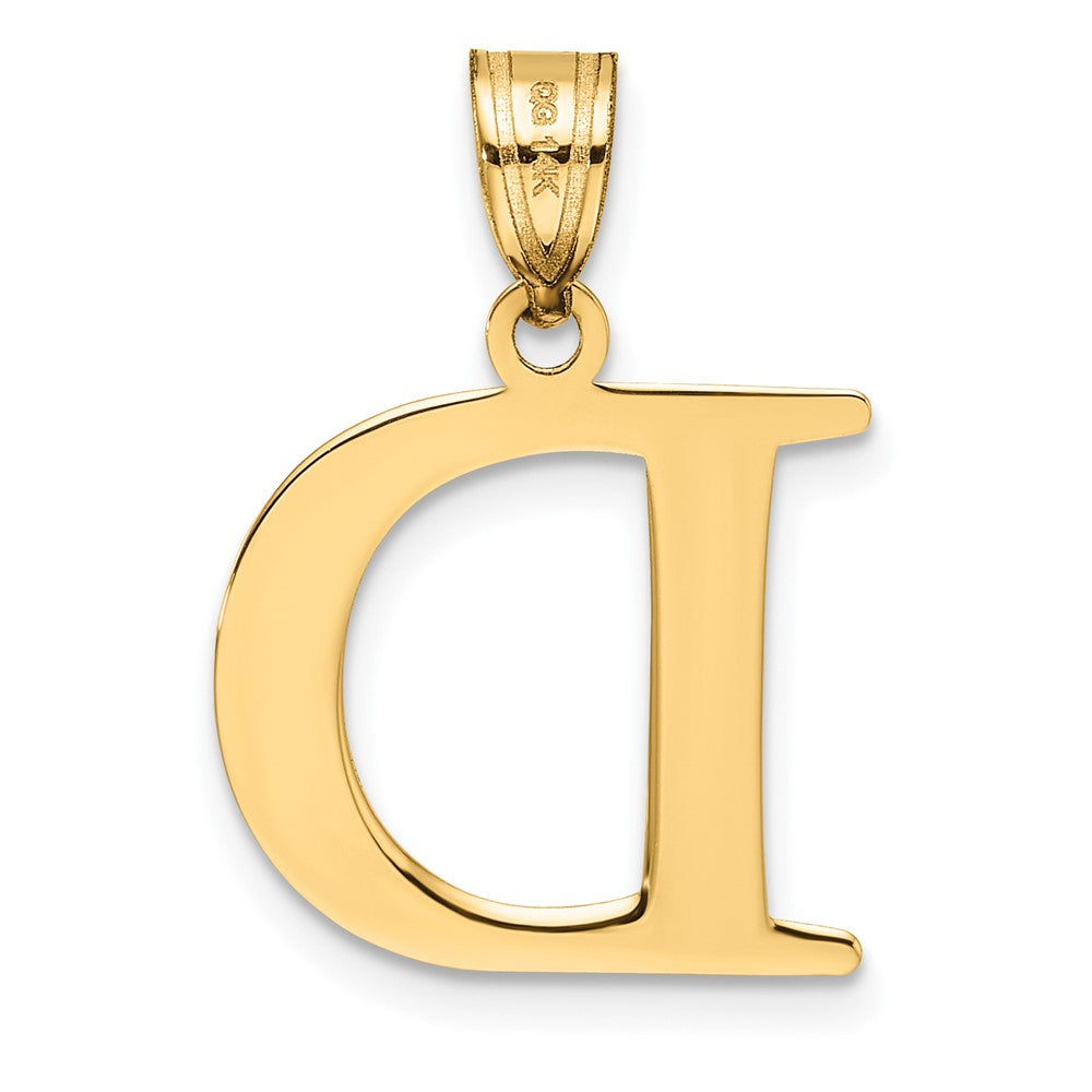 Charlie & Co Jewelry | 14k Polished Etched Letter D Initial Pendant - Model YC1437D