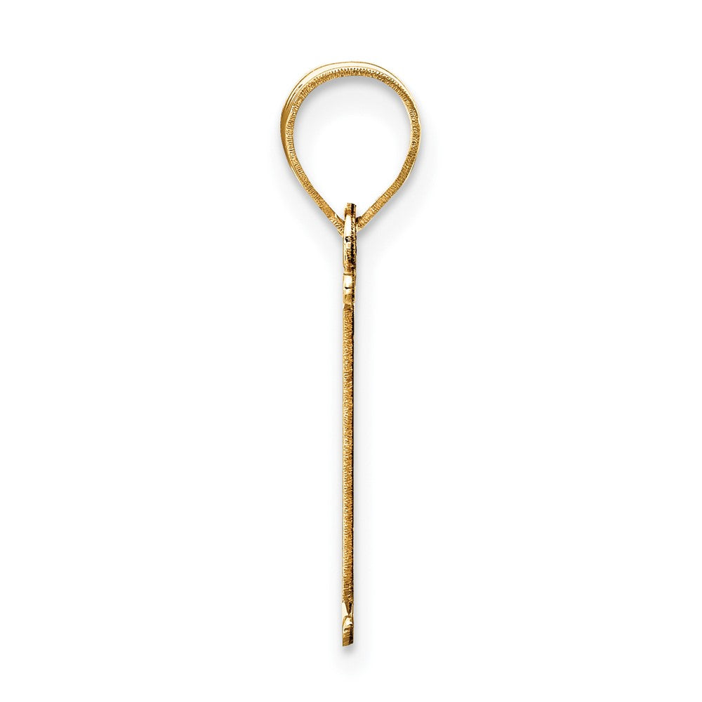 Charlie & Co Jewelry | 14k Polished Etched Letter I Initial Pendant - Model YC1437I
