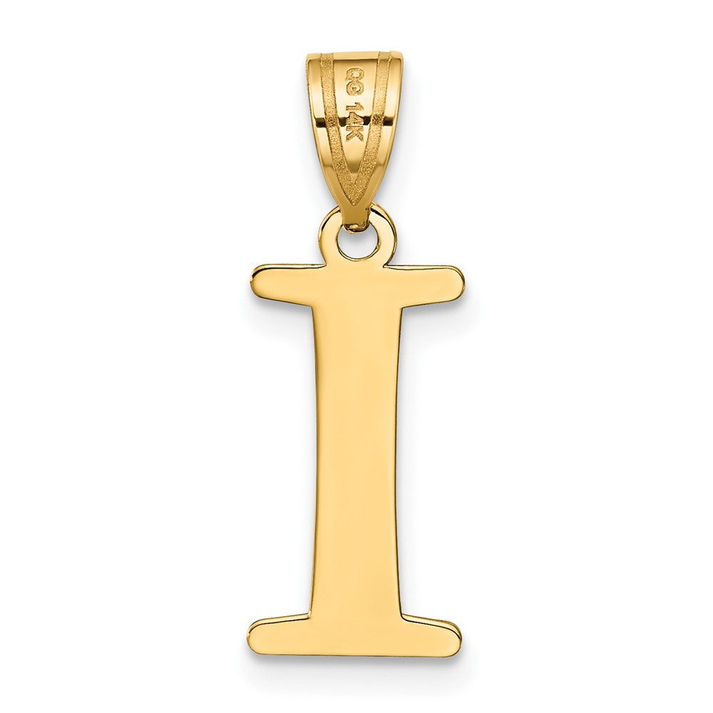 Charlie & Co Jewelry | 14k Polished Etched Letter I Initial Pendant - Model YC1437I