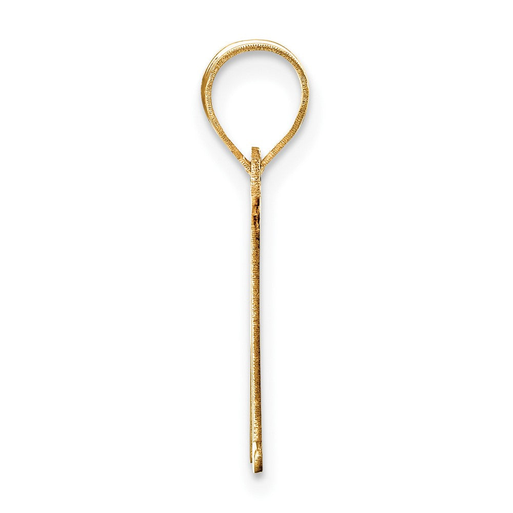 Charlie & Co Jewelry | 14k Polished Etched Letter M Initial Pendant - Model YC1437M
