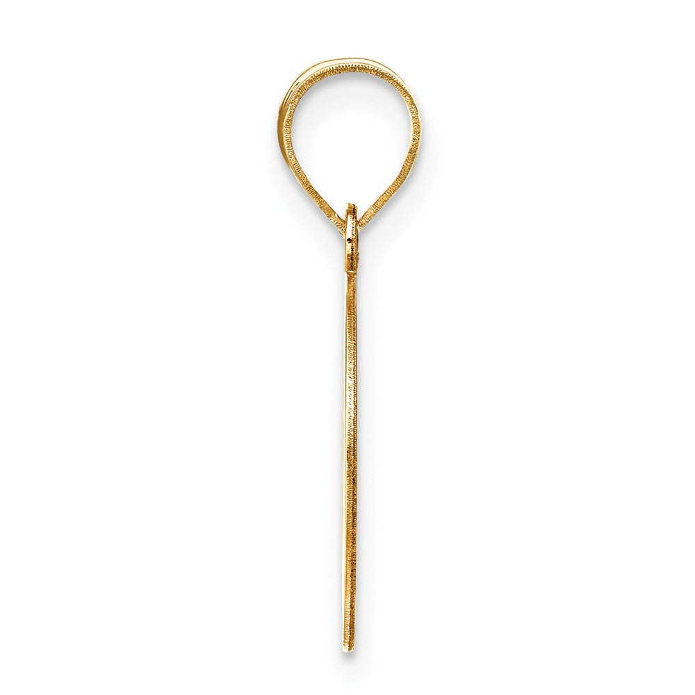Charlie & Co Jewelry | 14k Polished Etched Letter O Initial Pendant - Model YC1437O