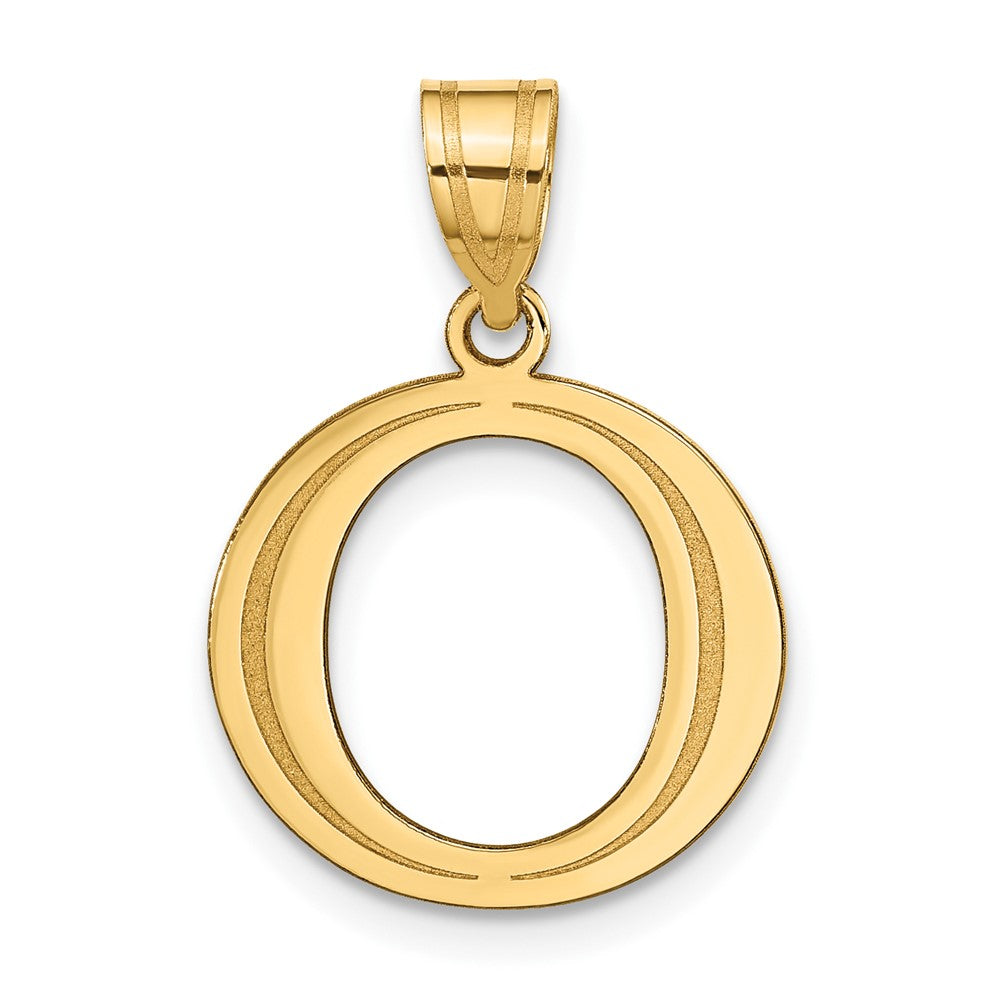 Charlie & Co Jewelry | 14k Polished Etched Letter O Initial Pendant - Model YC1437O