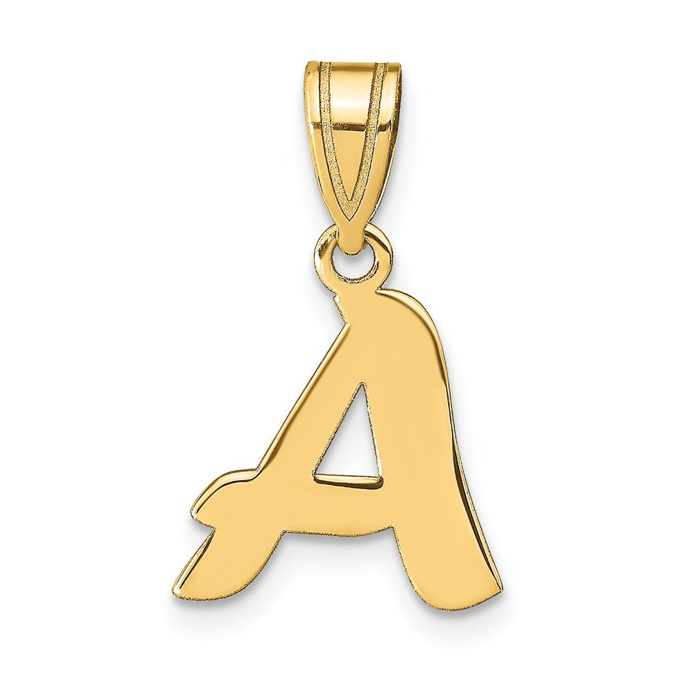 Charlie & Co Jewelry | 14k Polished Script Letter A Initial Pendant - Model YC1438A