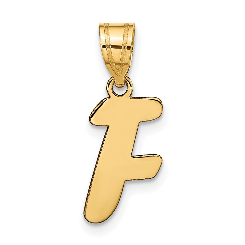 Charlie & Co Jewelry | 14k Polished Script Letter F Initial Pendant - Model YC1438F