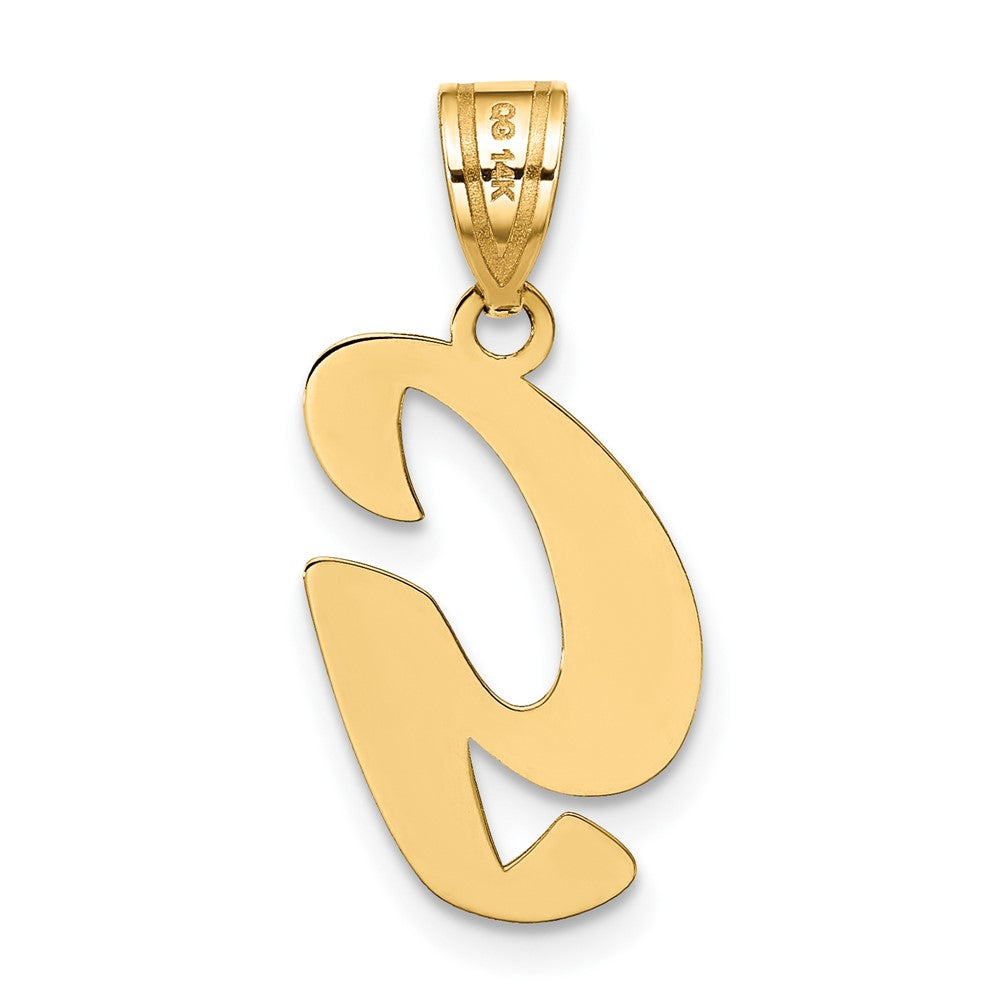 Charlie & Co Jewelry | 14k Polished Script Letter G Initial Pendant - Model YC1438G