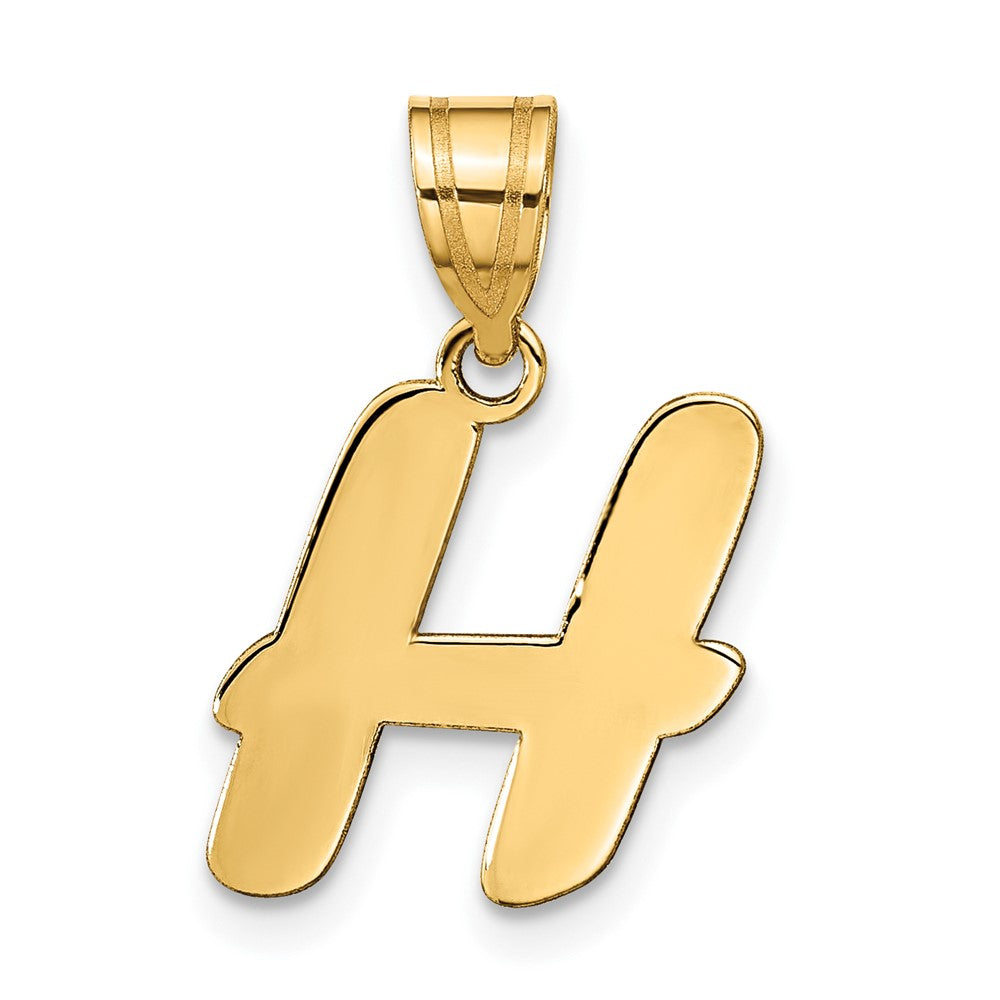 Charlie & Co Jewelry | 14k Polished Script Letter H Initial Pendant - Model YC1438H