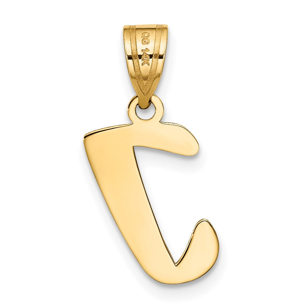 Charlie & Co Jewelry | 14k Polished Script Letter I Initial Pendant - Model YC1438I