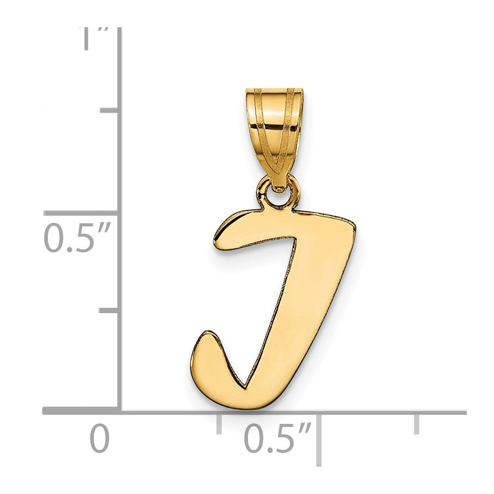 Charlie & Co Jewelry | 14k Polished Script Letter I Initial Pendant - Model YC1438I