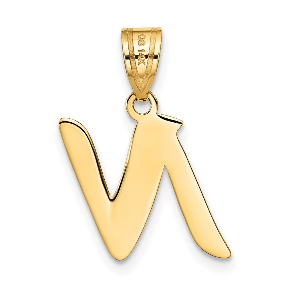 Charlie & Co Jewelry | 14k Polished Script Letter N Initial Pendant - Model YC1438N