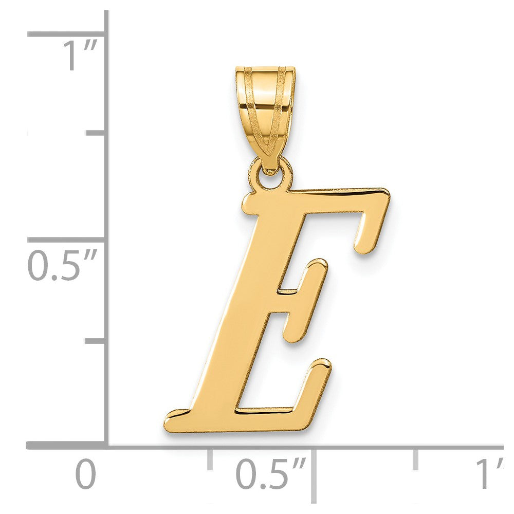 Charlie & Co Jewelry | 14k Polished Letter E Initial Pendant - Model YC1440E
