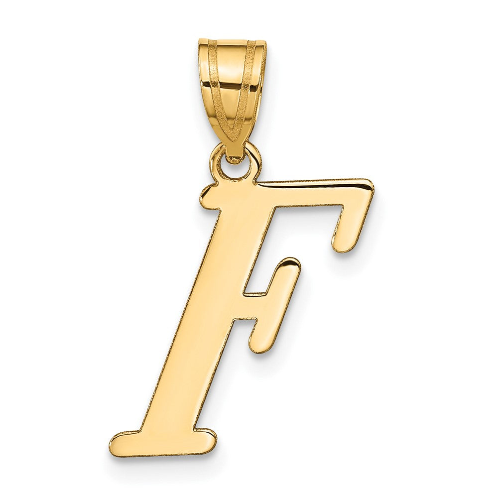 Charlie & Co Jewelry | 14k Polished Letter F Initial Pendant - Model YC1440F