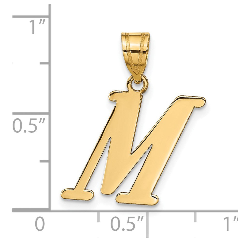 Charlie & Co Jewelry | 14k Polished Letter M Initial Pendant - Model YC1440M