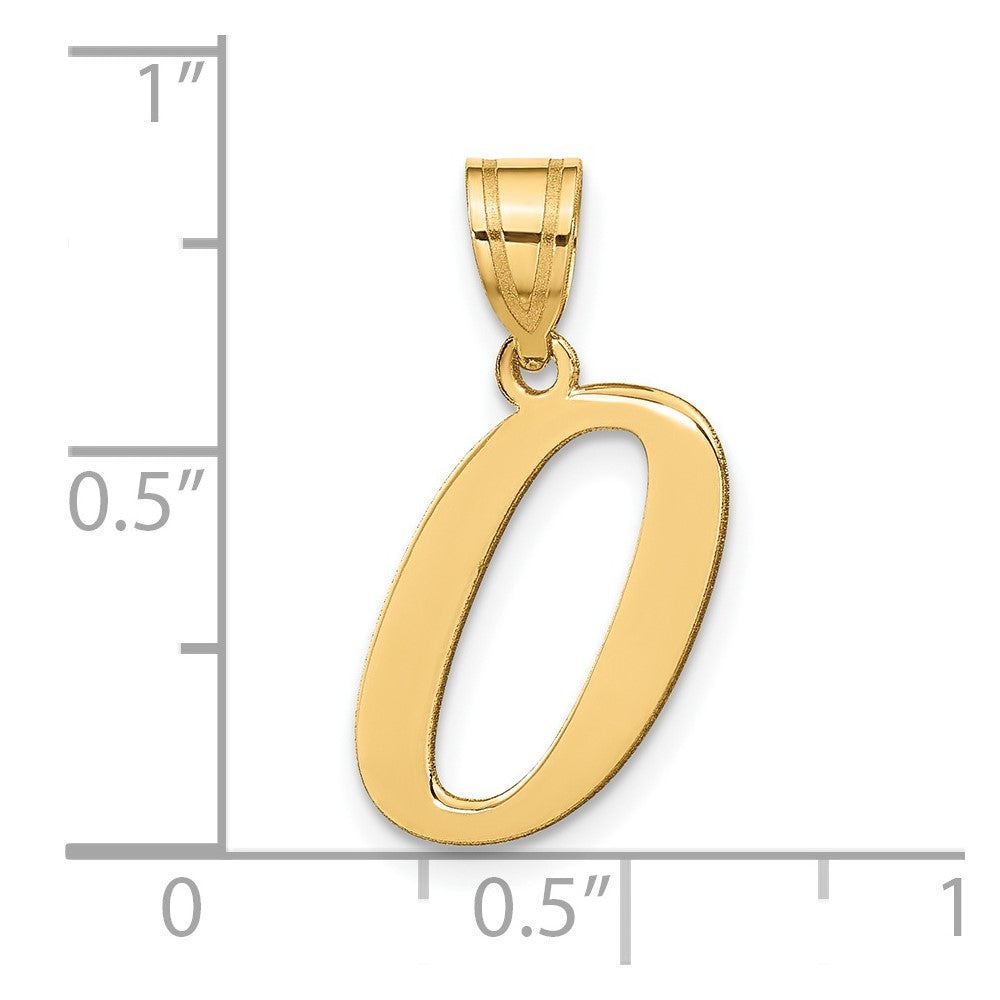 Charlie & Co Jewelry | 14k Polished Letter O Initial Pendant - Model YC1440O