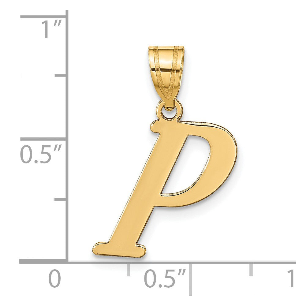 Charlie & Co Jewelry | 14k Polished Letter P Initial Pendant - Model YC1440P