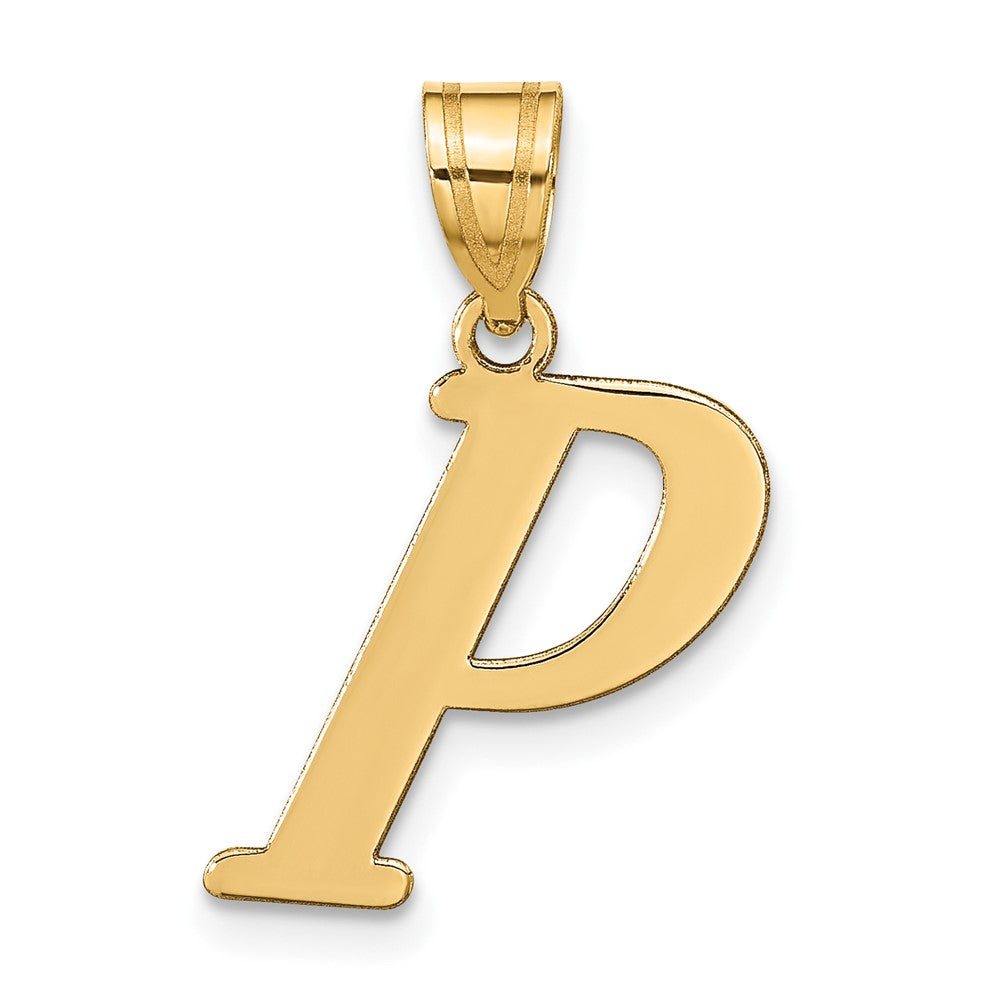 Charlie & Co Jewelry | 14k Polished Letter P Initial Pendant - Model YC1440P