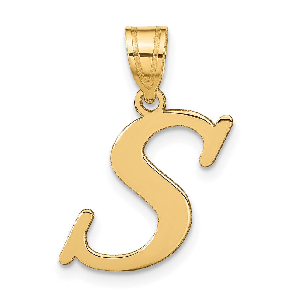 Charlie & Co Jewelry | 14k Polished Letter S Initial Pendant - Model YC1440S