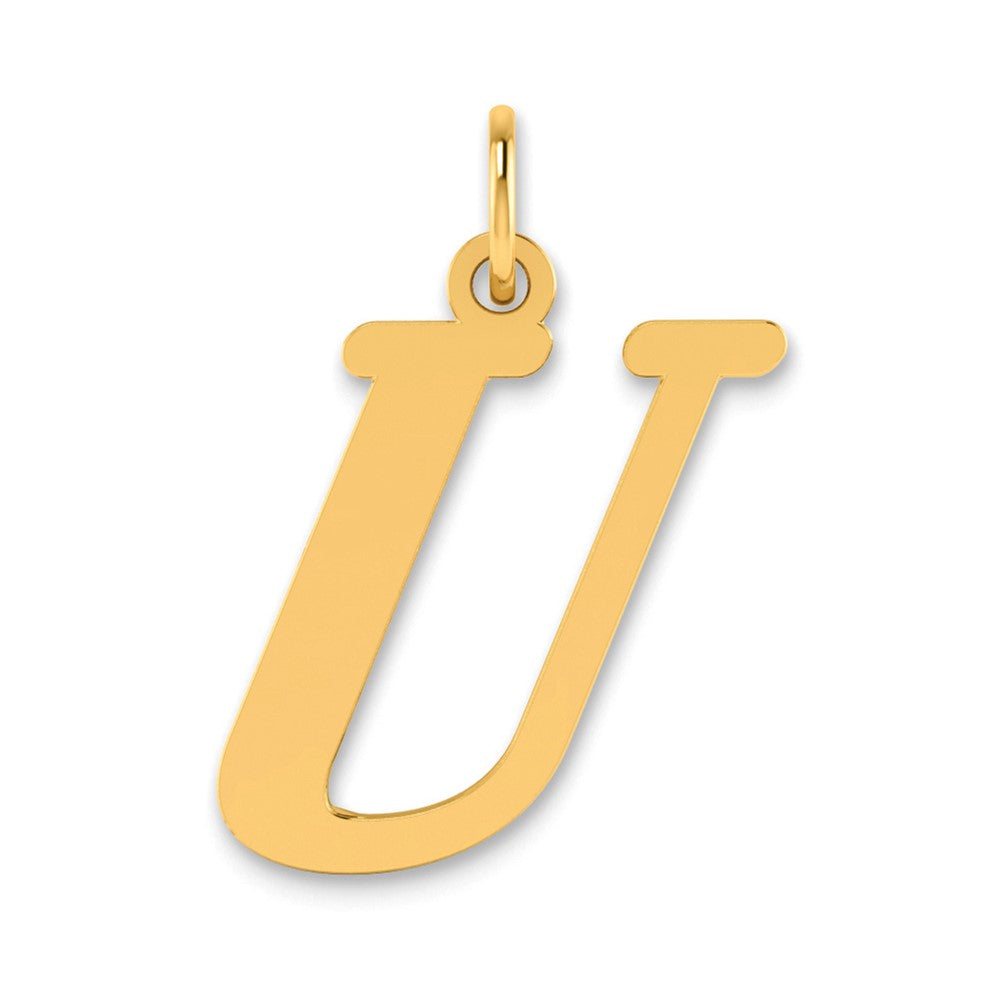 Charlie & Co Jewelry | 14k Polished Letter U Initial Pendant - Model YC1440U
