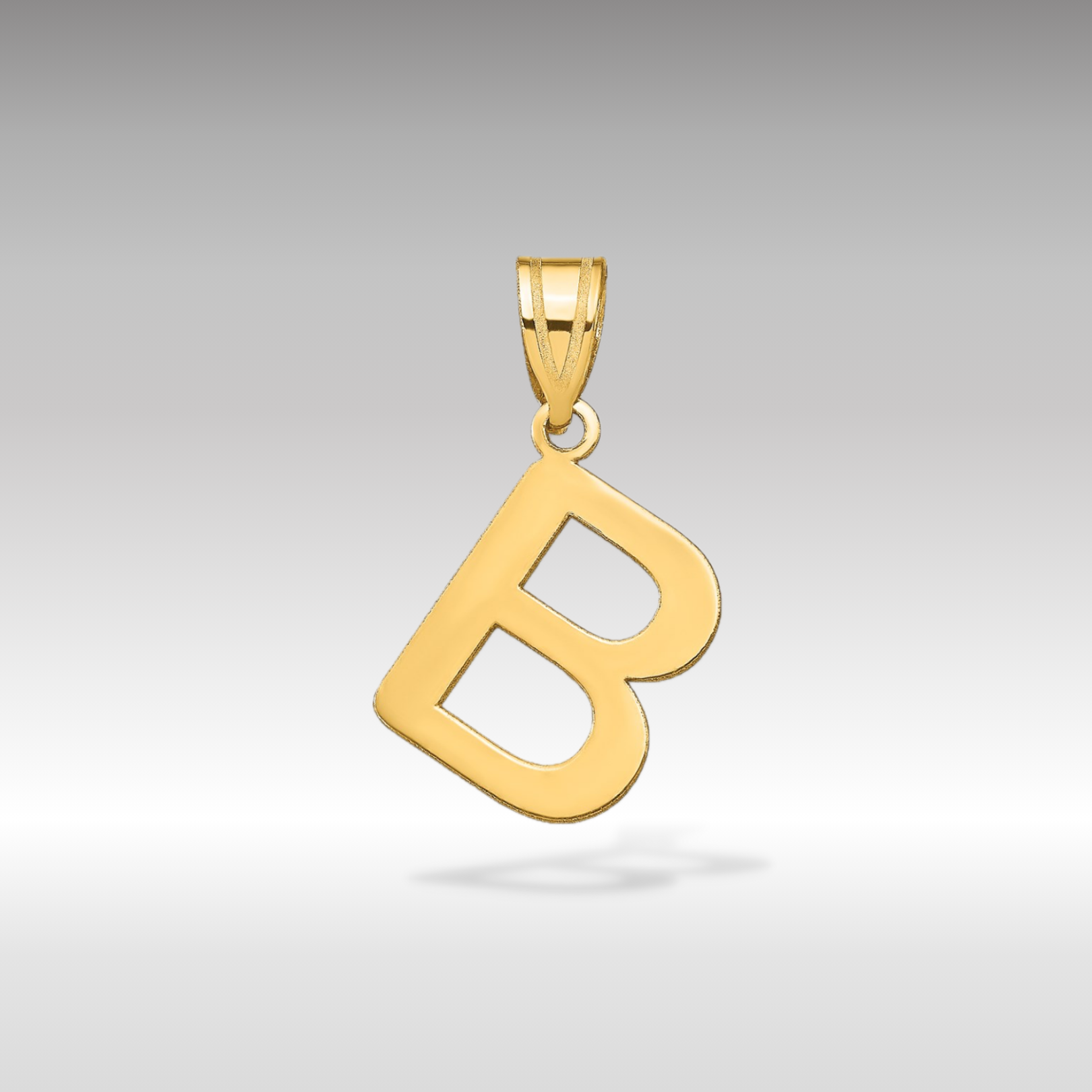 14k Gold Polished Letter 'B' Initial Charm - Charlie & Co. Jewelry