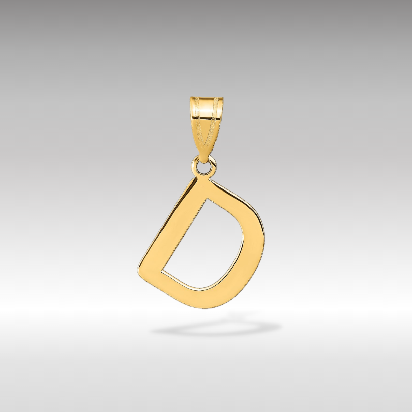 14k Gold Polished Letter 'D' Initial Charm - Charlie & Co. Jewelry