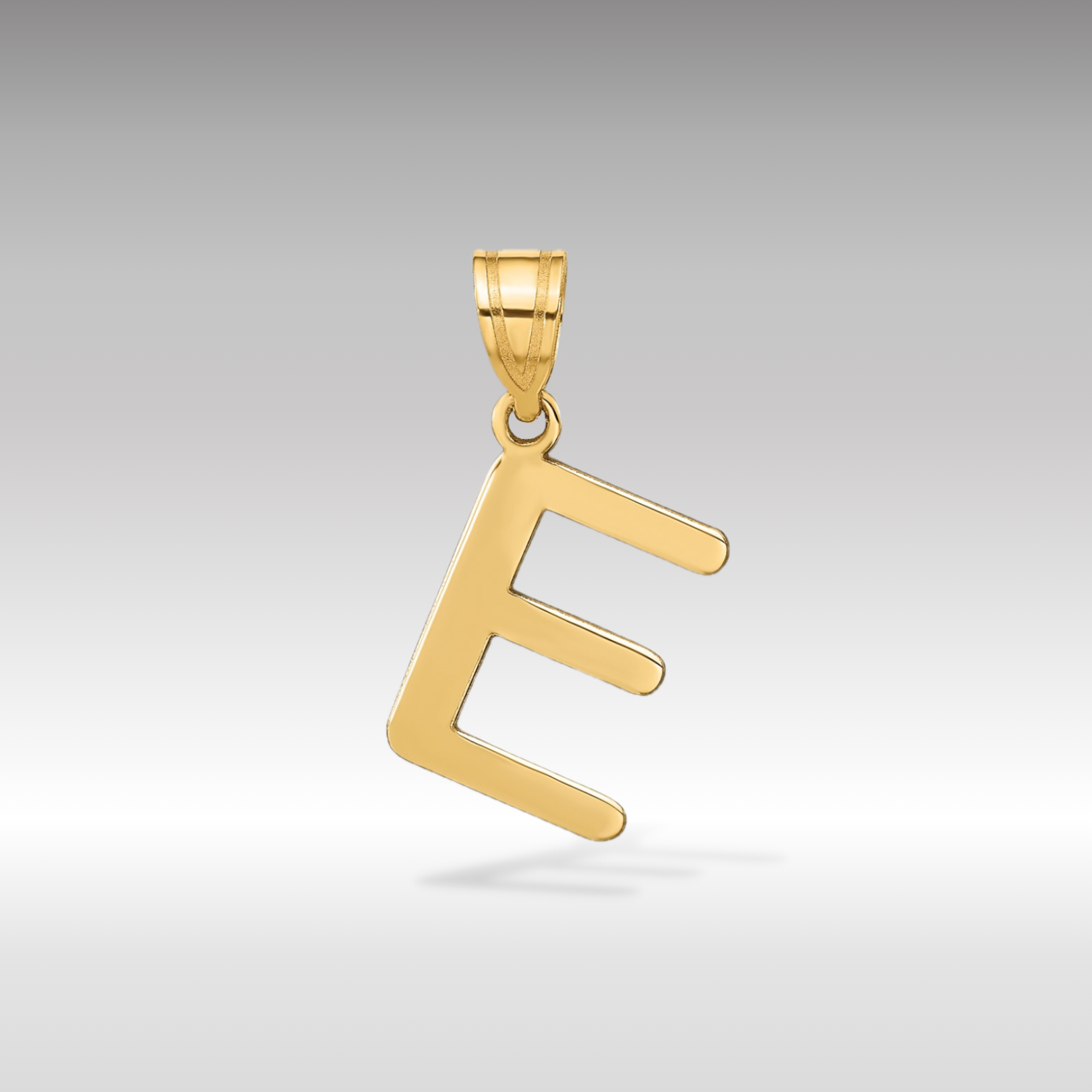 14k Gold Polished Letter 'E' Initial Charm - Charlie & Co. Jewelry