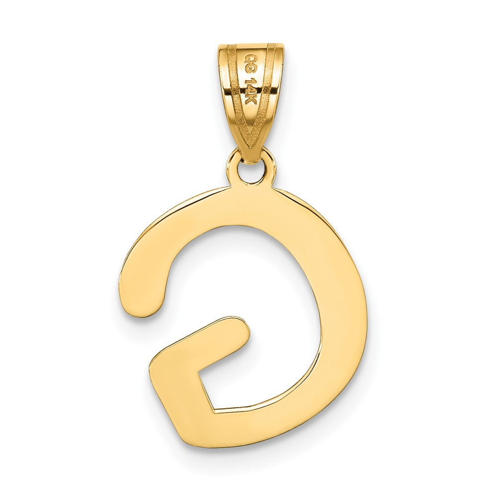 14k Gold Polished Letter 'G' Initial Charm - Charlie & Co. Jewelry