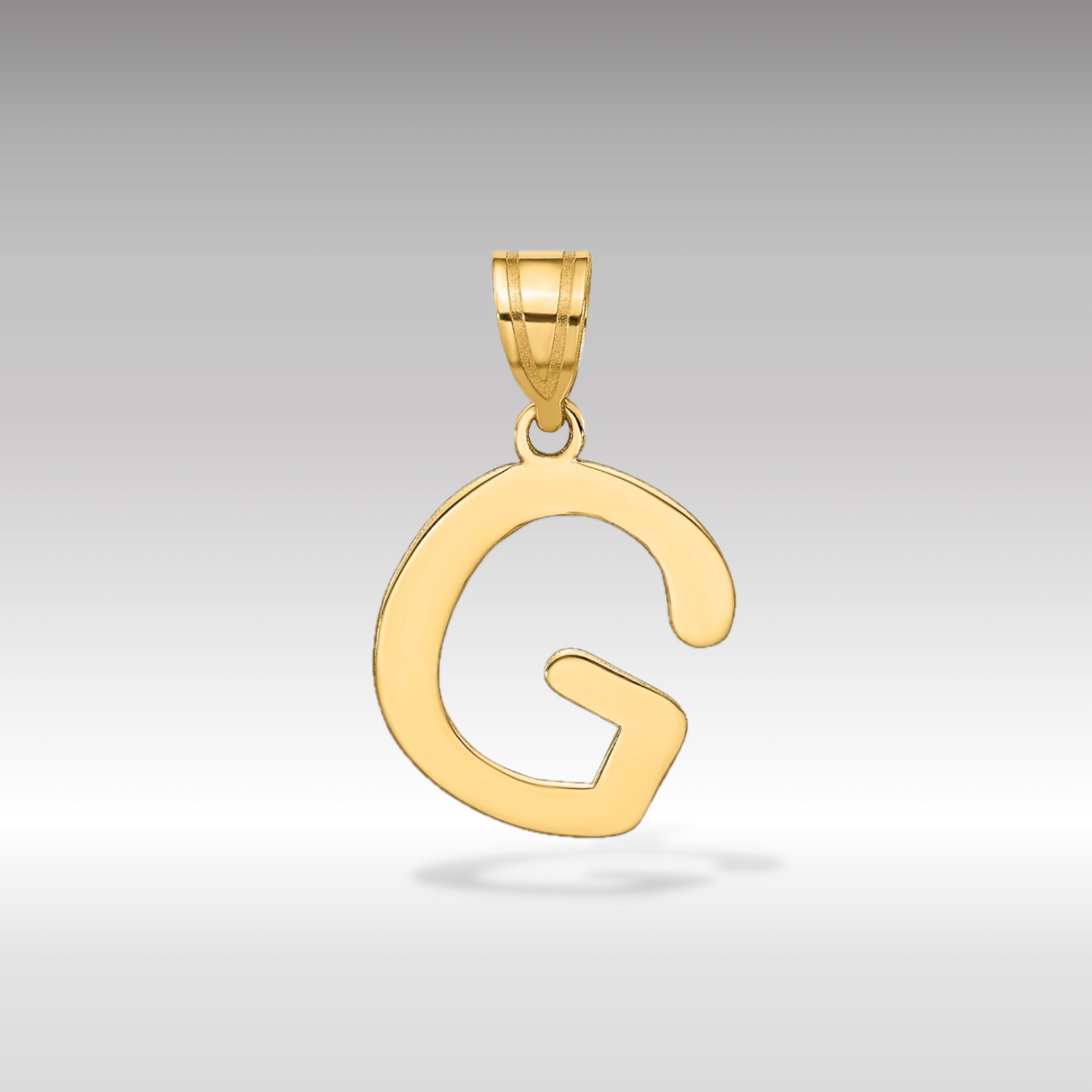 14k Gold Polished Letter 'G' Initial Charm - Charlie & Co. Jewelry