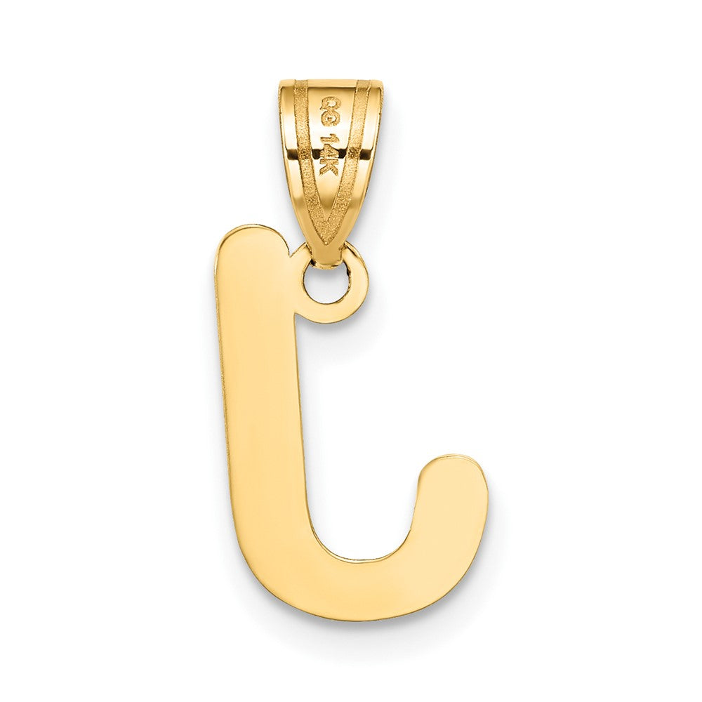 14k Gold Polished Letter 'J' Initial Charm - Charlie & Co. Jewelry