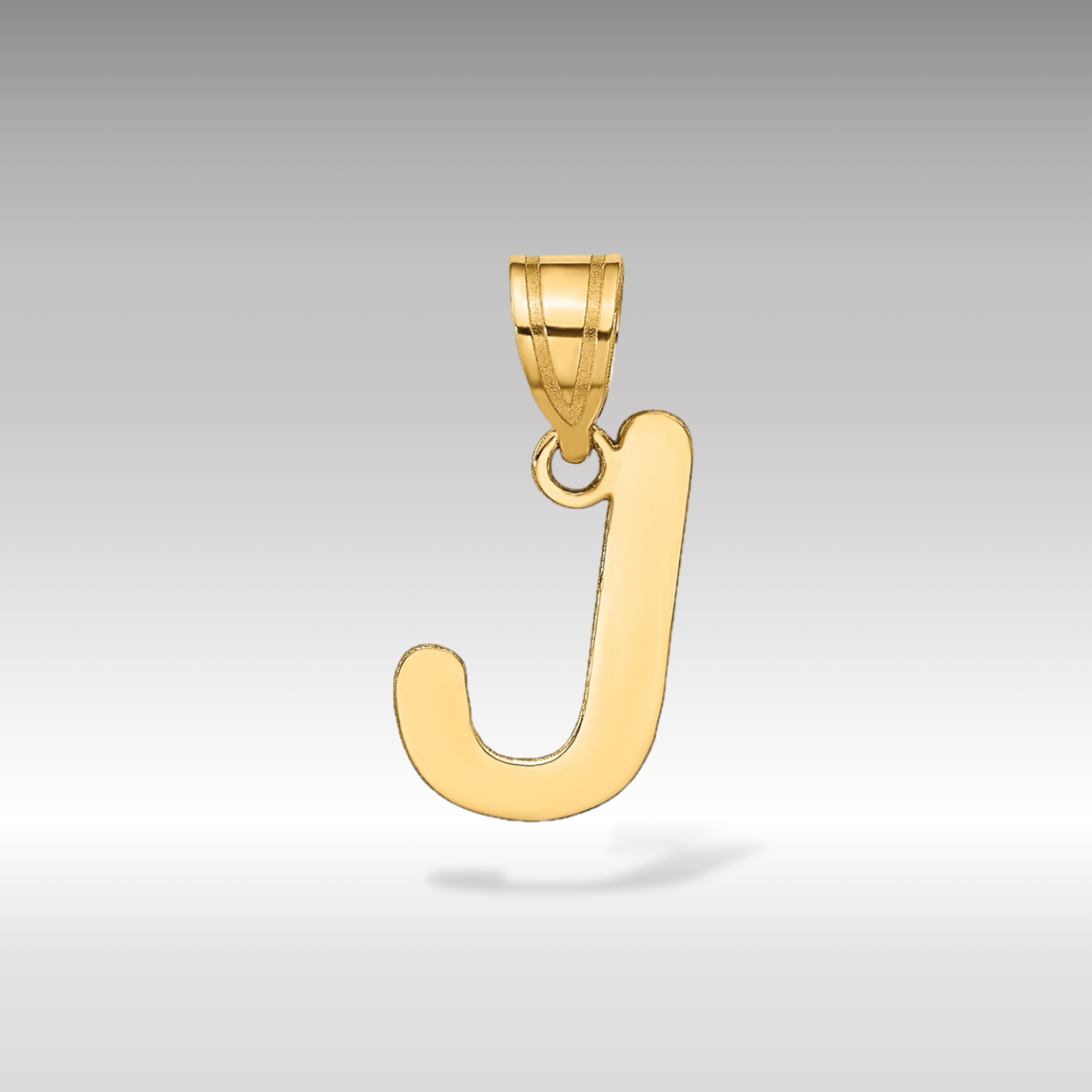 14k Gold Polished Letter 'J' Initial Charm - Charlie & Co. Jewelry
