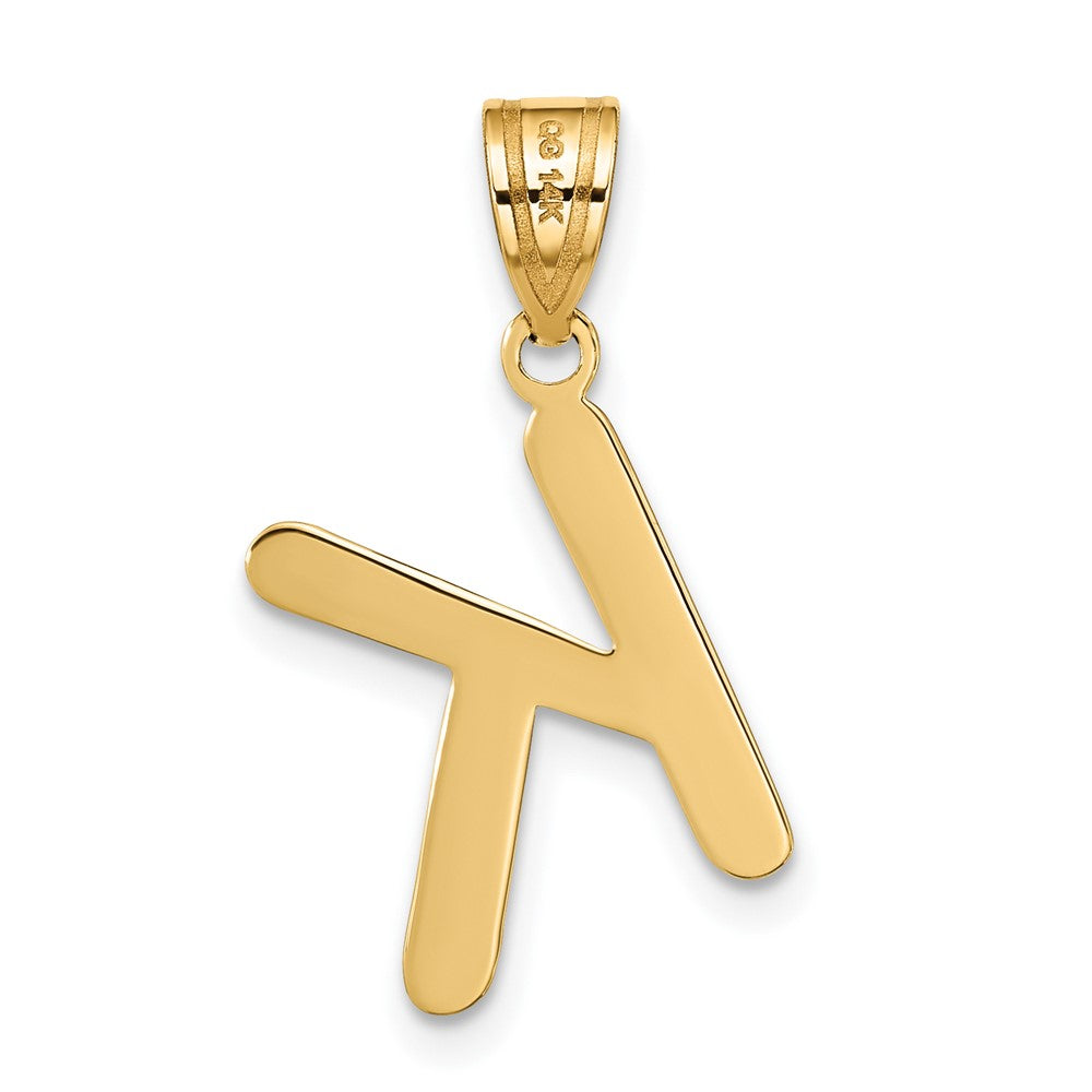 14k Gold Polished Letter 'K' Initial Charm - Charlie & Co. Jewelry