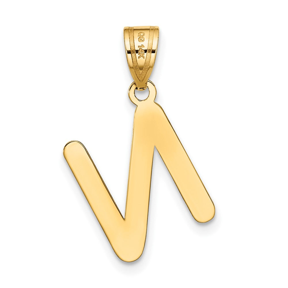 14k Gold Polished Letter 'N' Initial Charm - Charlie & Co. Jewelry