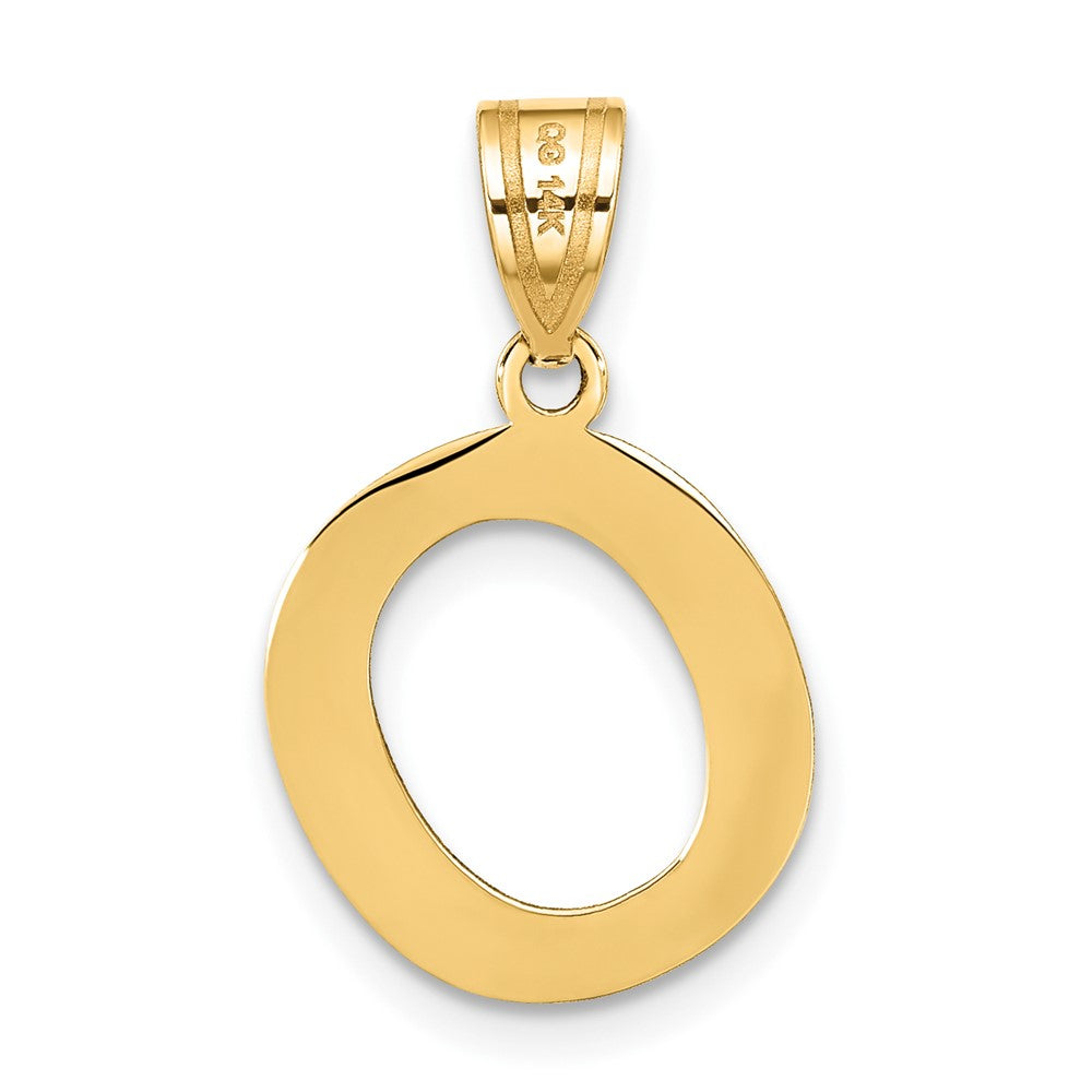 14k Gold Polished Letter 'O' Initial Charm - Charlie & Co. Jewelry