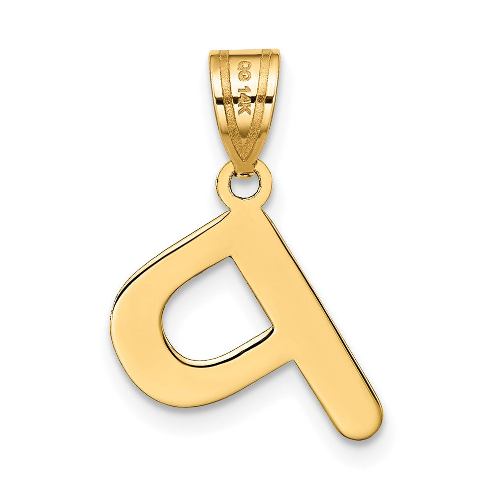 14k Gold Polished Letter 'P' Initial Charm - Charlie & Co. Jewelry