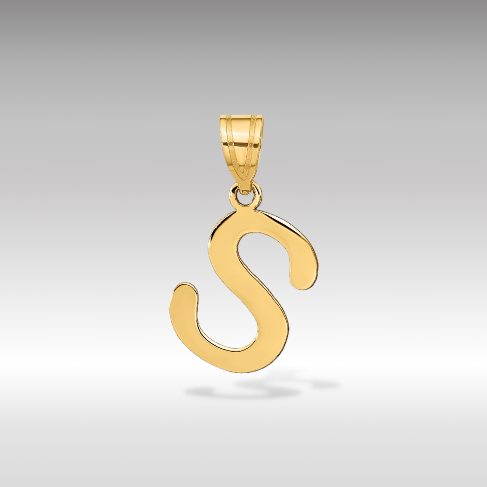 14k Gold Polished Letter 'S' Initial Charm - Charlie & Co. Jewelry